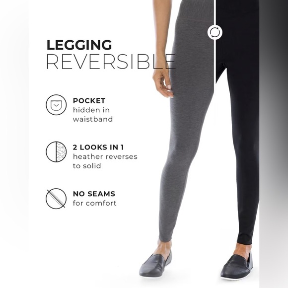SOMA reversible black and grey leggings - Picture 1 of 11